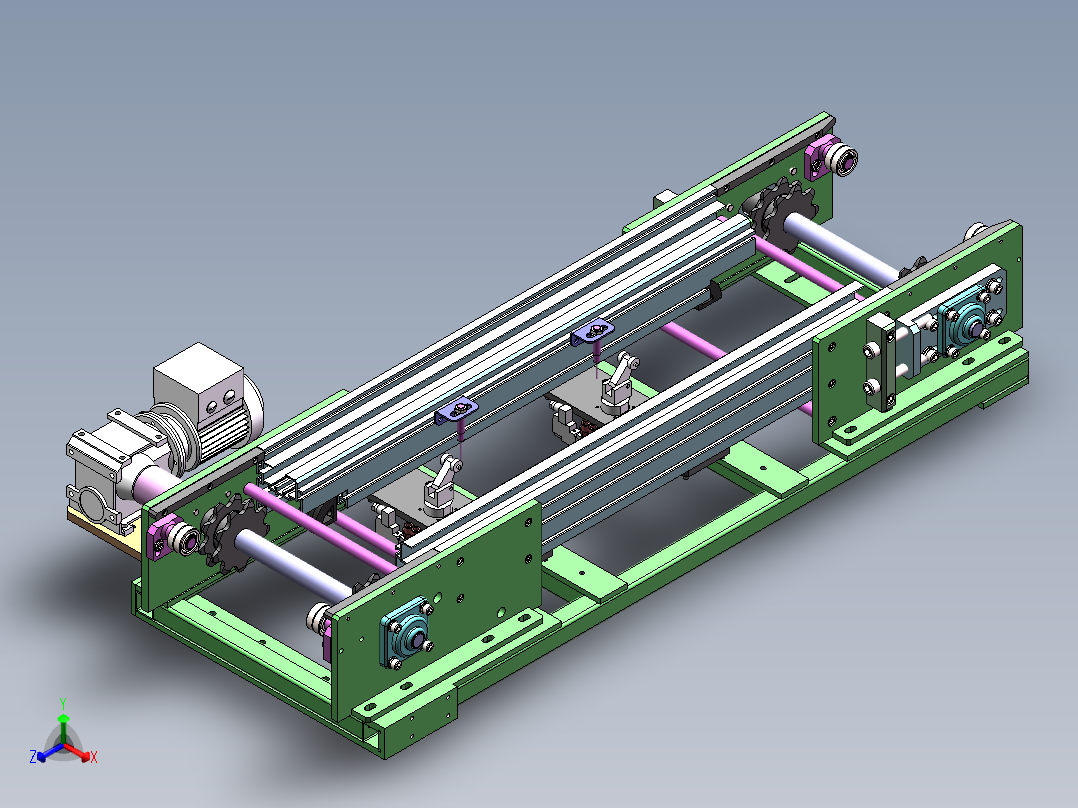 K946 输送线体模块正等轴测图