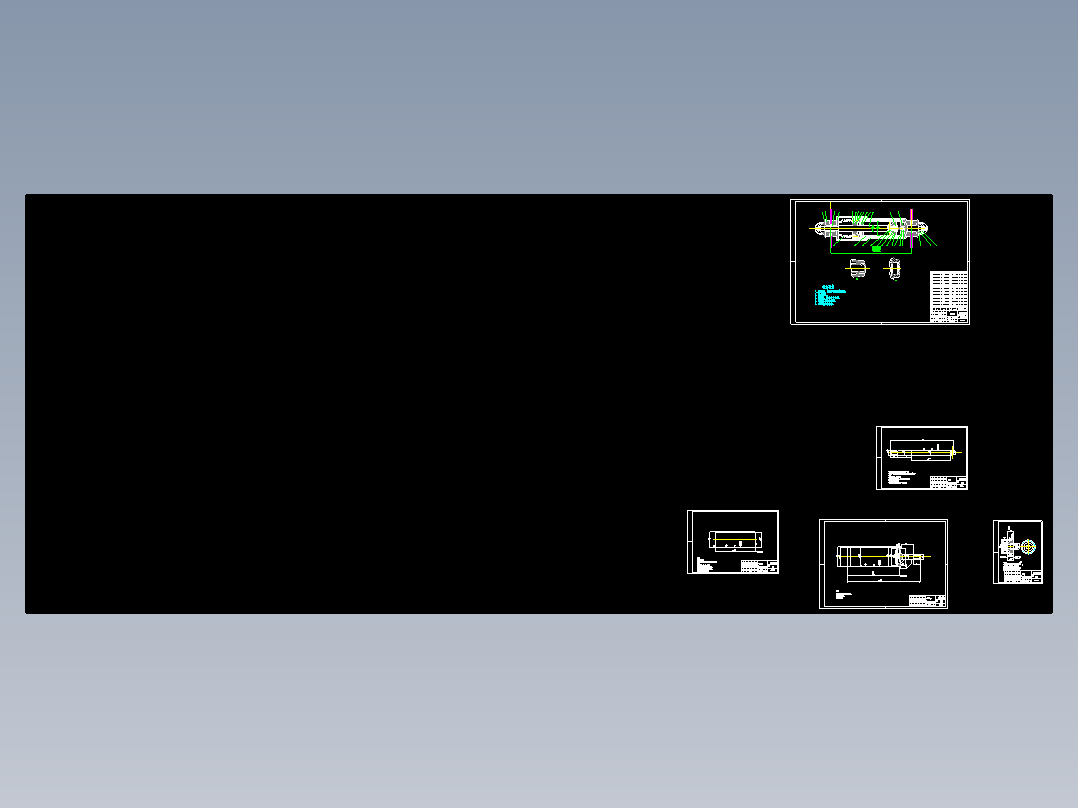 油压缓冲器cad图纸 液压减震器结构cad总装配图+说明 缓冲器CAD图