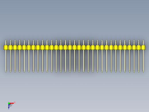 彩色公头100mil（2.54mm）系列-DS1021_yellow_2x31p_100mil_Type5_rev1.0俯视缩略图