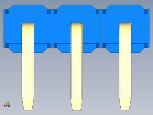 彩色公排针 100mil 2.54mm 系列-DS1022_blue_1x03p_100mil_TypeD_rev1.0后视缩略图