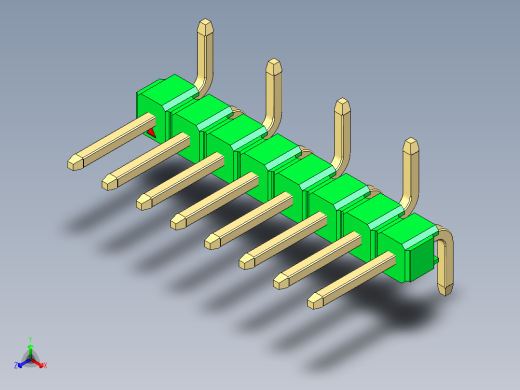 彩色公排针 100mil 2.54mm 系列-DS1022_green_08p_100mil_Type_SMT_R1_rev1.0