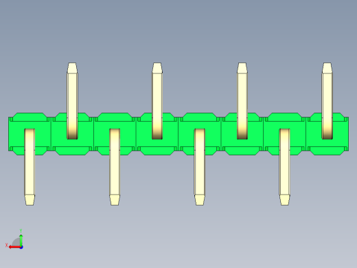 彩色公排针 100mil 2.54mm 系列-DS1022_green_08p_100mil_Type_SMT_R1_rev1.0后视缩略图