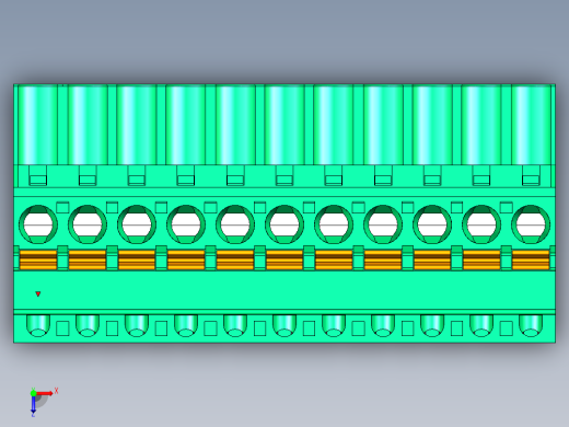 DEGSON 2EDG 系列 5.08mm 可插拔接线端子组-2EDGKDB-5.08-11P-14-00AH俯视缩略图