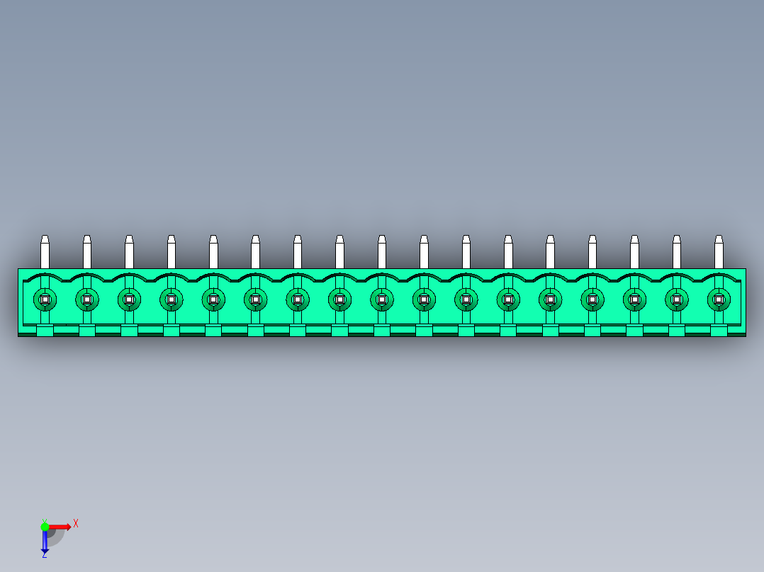 DEGSON 2EDG 系列 5.08mm 可插拔接线端子组-2EDGRC-5.08-17P-14-00AH俯视图