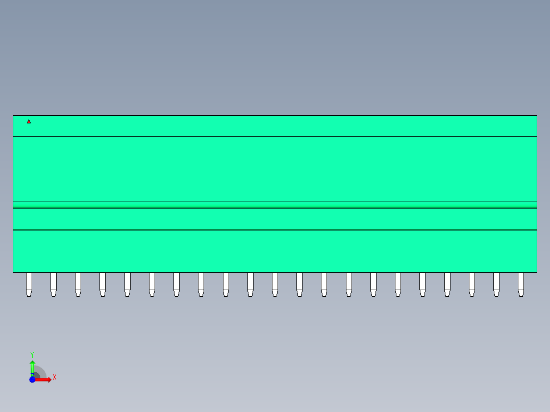 DEGSON 15EDG 系列 3.5mm 插拔式接线端子 FullPack-15EDGVT-3.5-42P-14-00AH前视图
