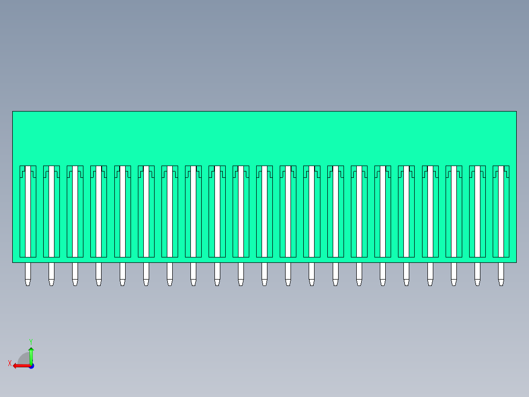 DEGSON 15EDG 系列 3.5mm 插拔式接线端子 FullPack-15EDGVT-3.5-42P-14-00AH后视图