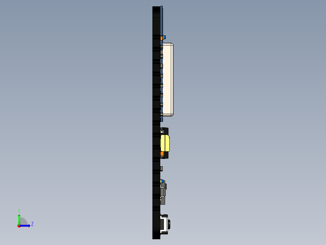NODEMCU SMD v2开发板PCB详细模型左视图