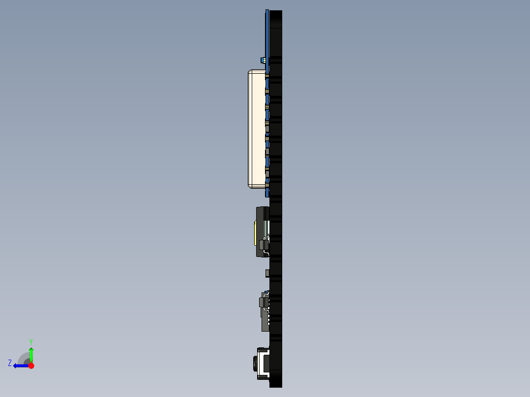 NODEMCU SMD v2开发板PCB详细模型右视图