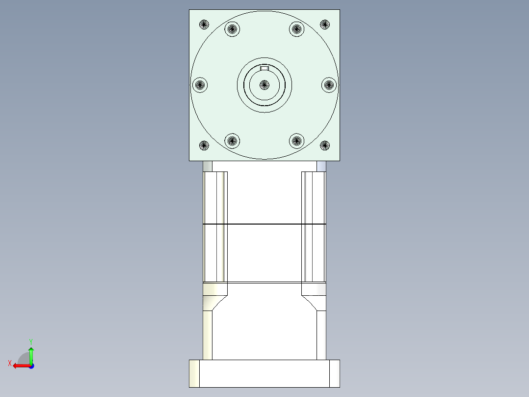 换向器PW110双轴 PGH90-L2 19-95-130-M8后视图