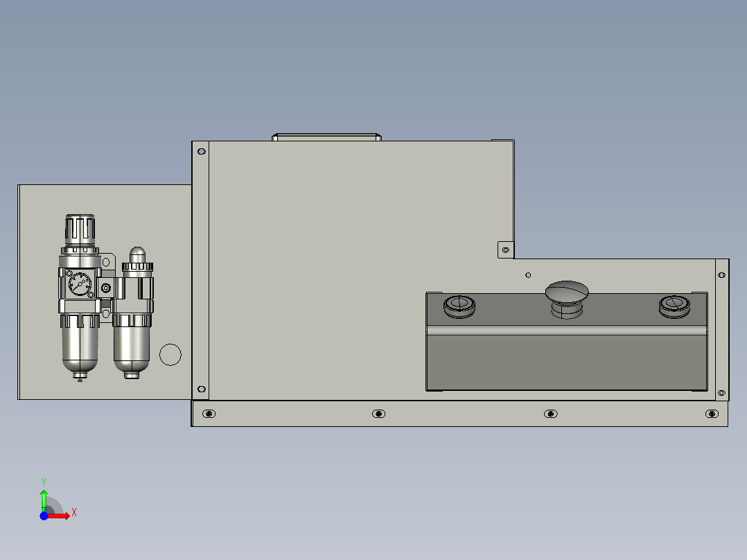压合Clip治具（卧式）-带罩前视图