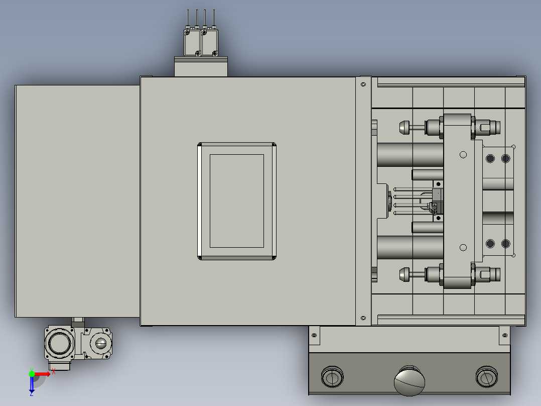 压合Clip治具（卧式）-带罩俯视图