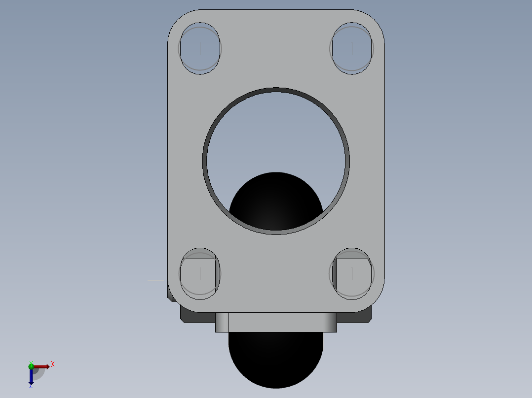 50万向脚轮俯视图