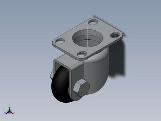 50万向脚轮正等轴测缩略图