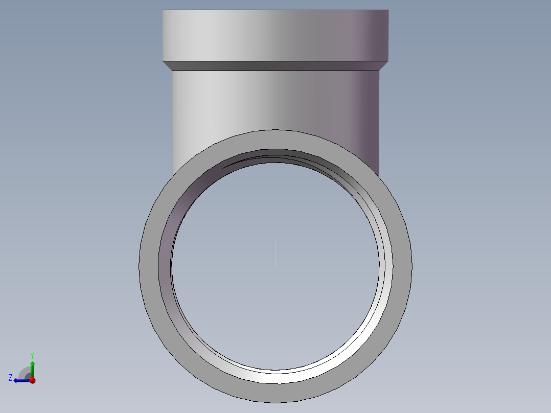 三通-异径 DN20-DN15右视图