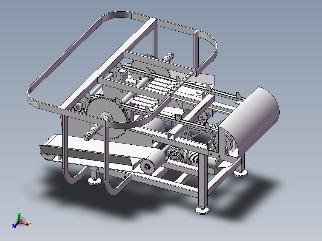 切割机（带传动、双切割盘）主视图