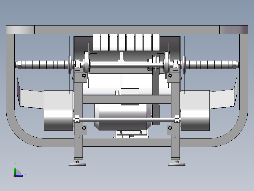 切割机（带传动、双切割盘）左视图