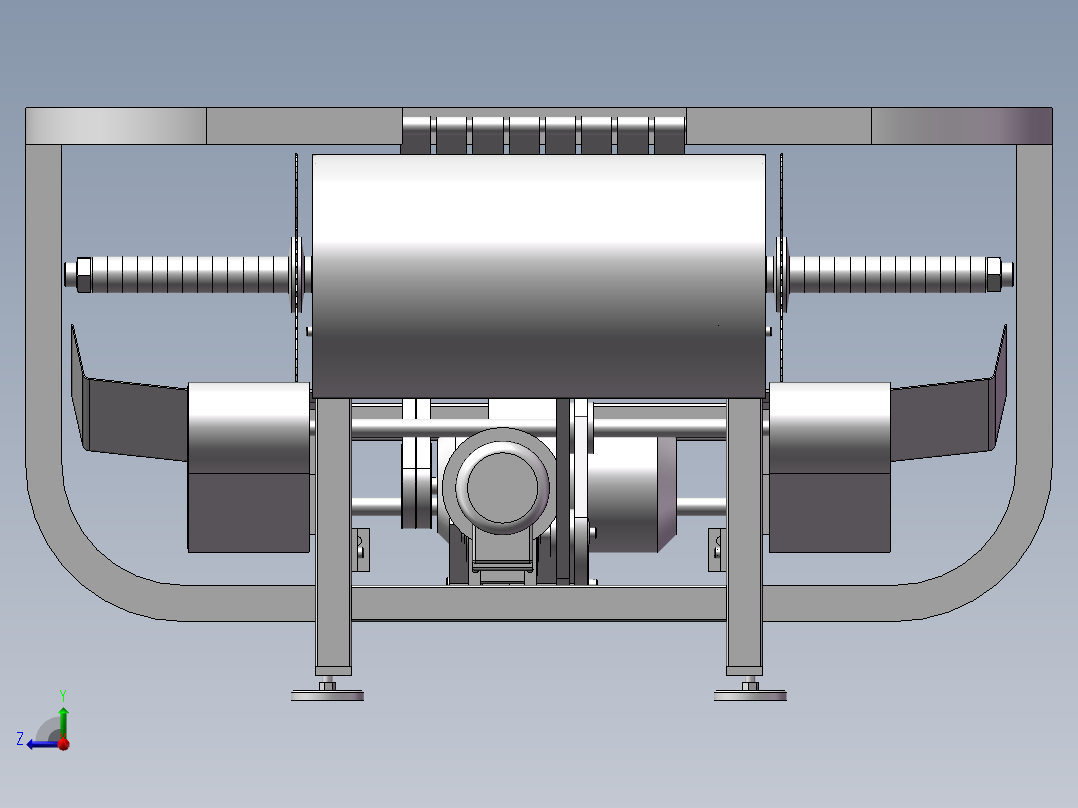 切割机（带传动、双切割盘）右视图