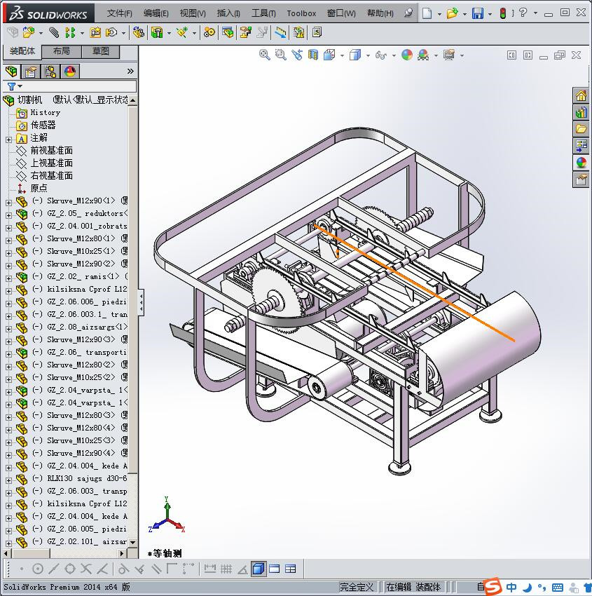 切割机（带传动、双切割盘）