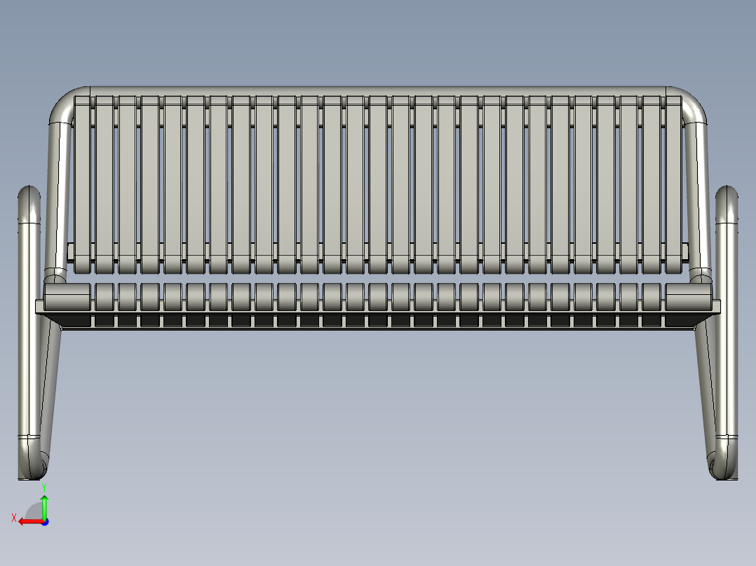 长凳，长椅(1)后视图