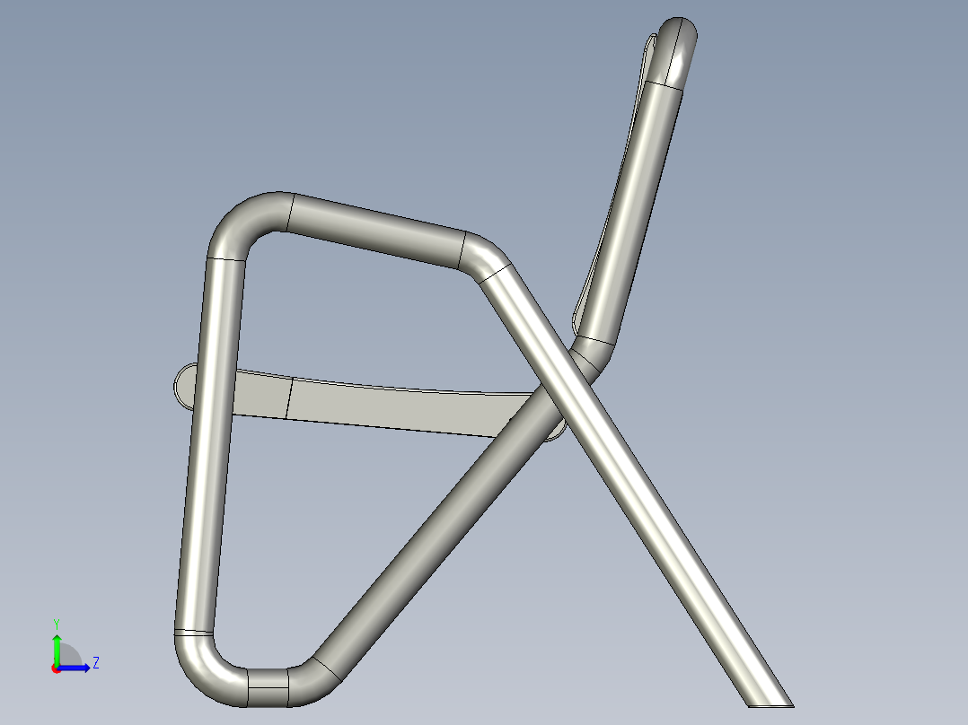 长凳，长椅(1)左视图