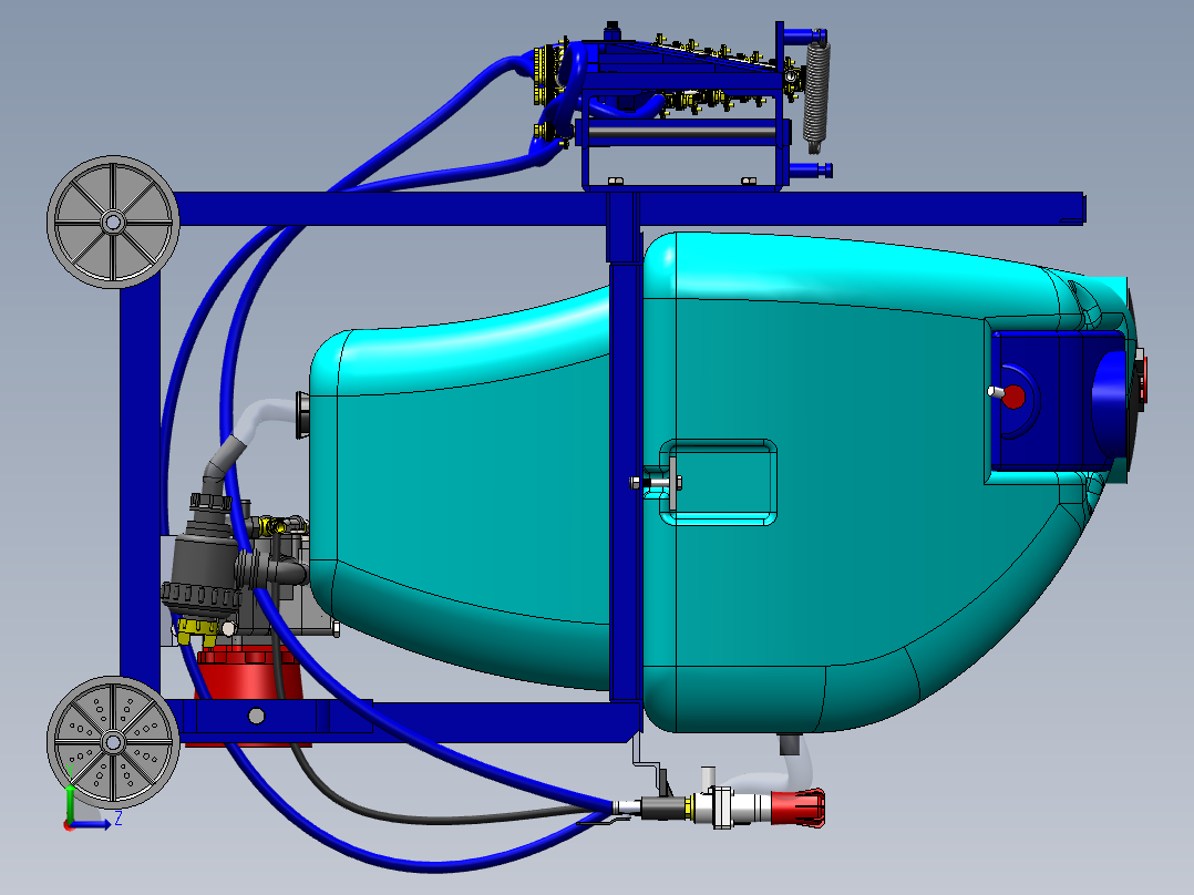 600电动气溶胶喷雾器左视图