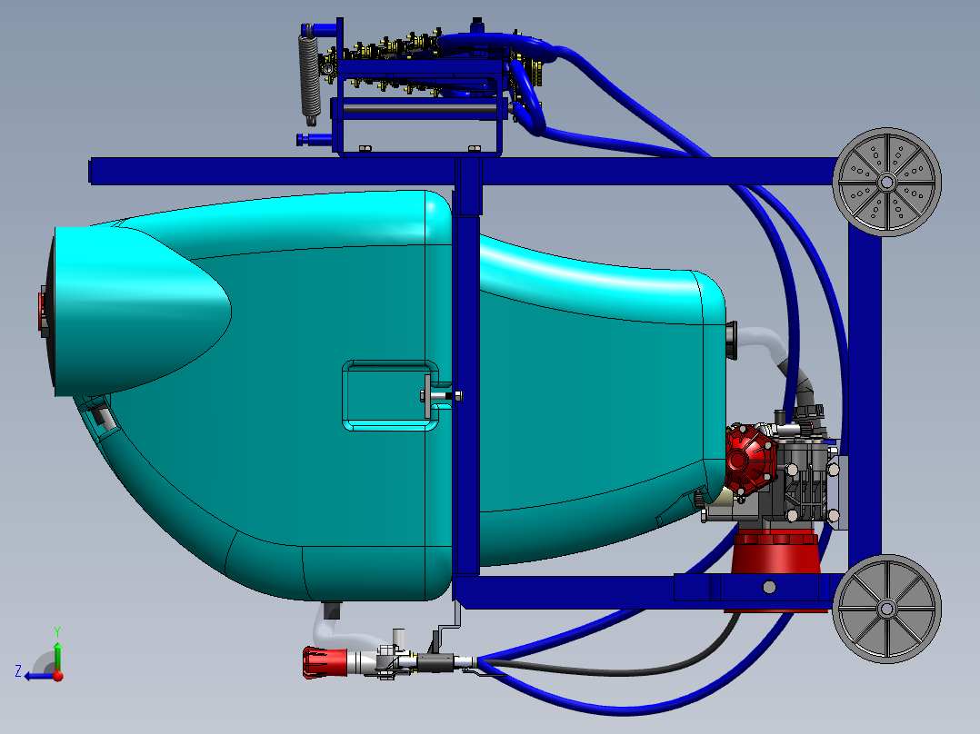 600电动气溶胶喷雾器右视图