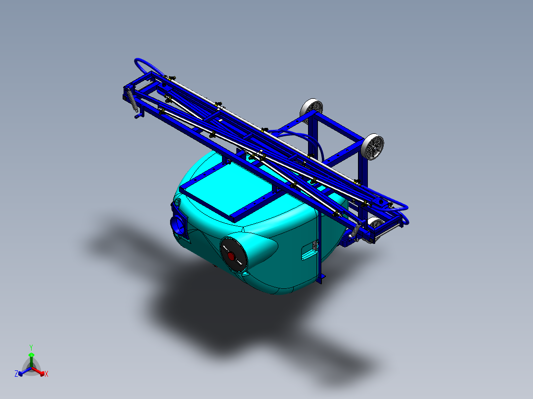 600电动气溶胶喷雾器正等轴测图