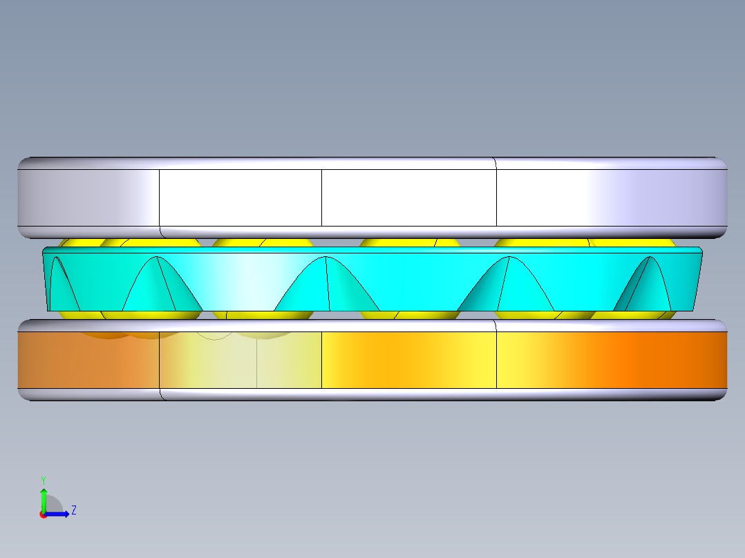 平面推力球轴承51203左视图