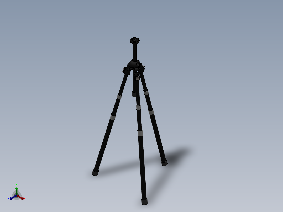 Manfrotto+458B+三脚架正等轴测图