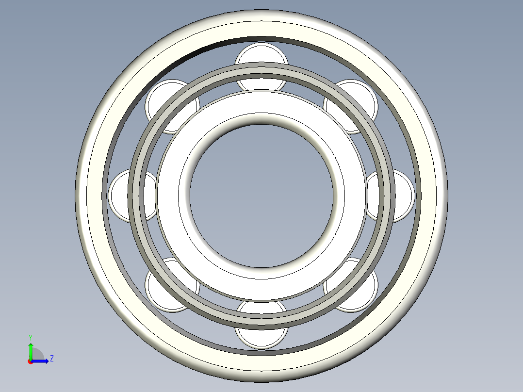 轴承-Bearing_10x26x8.stp左视图