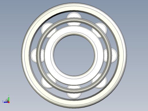 轴承-Bearing_10x26x8.stp右视缩略图