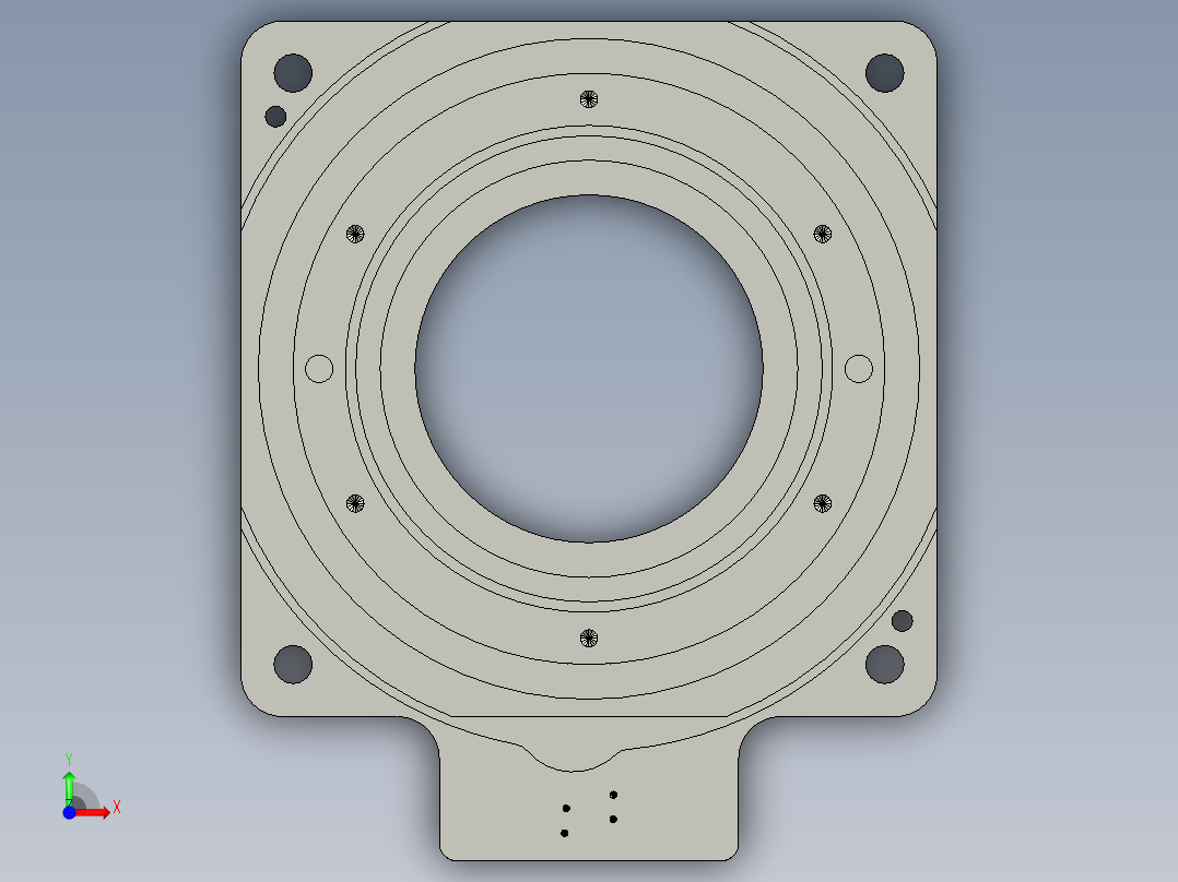 中空旋转平台KFN200-18模型(19-35 70-3 4-5.5-90)(1)前视图