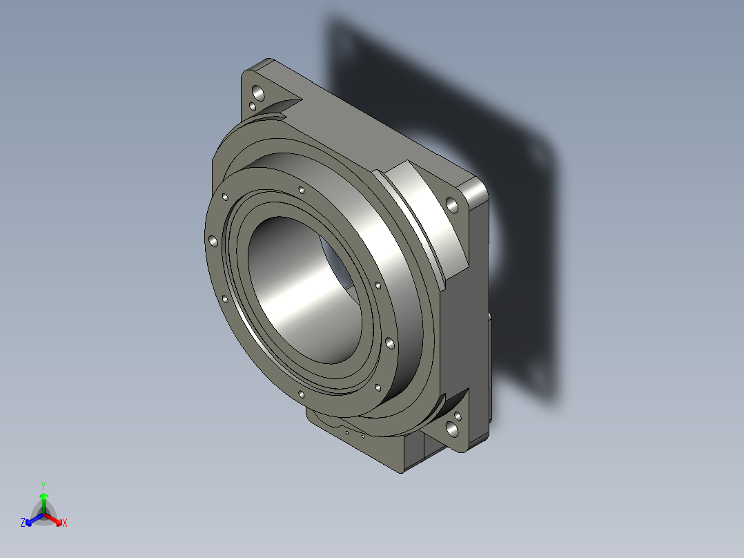 中空旋转平台KFN200-18模型(19-35 70-3 4-5.5-90)(1)正等轴测图