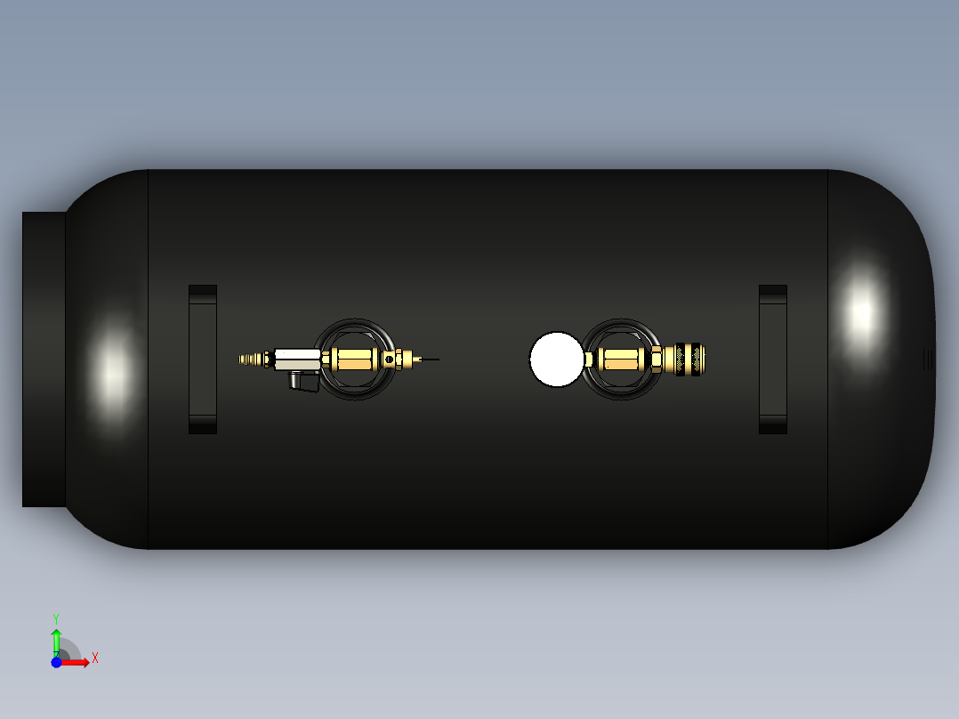 工业空气IT20ASME储气罐前视图