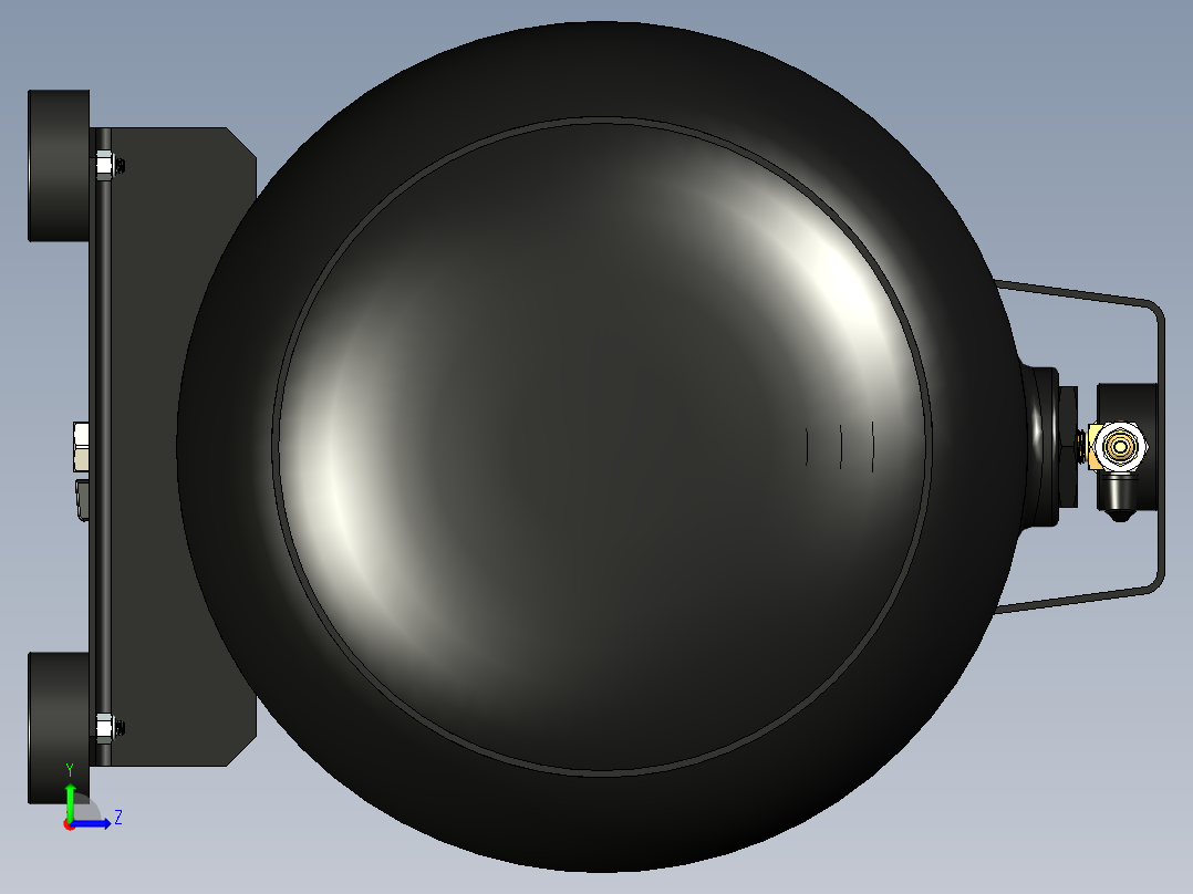 工业空气IT20ASME储气罐左视图