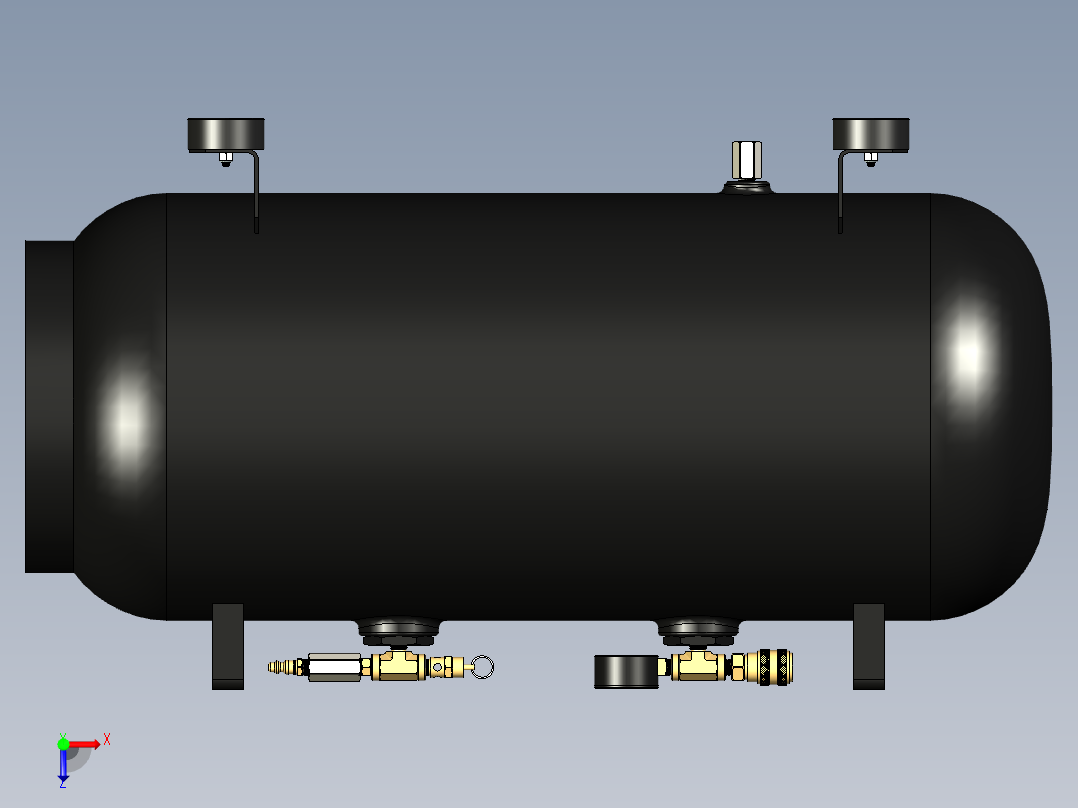 工业空气IT20ASME储气罐俯视图