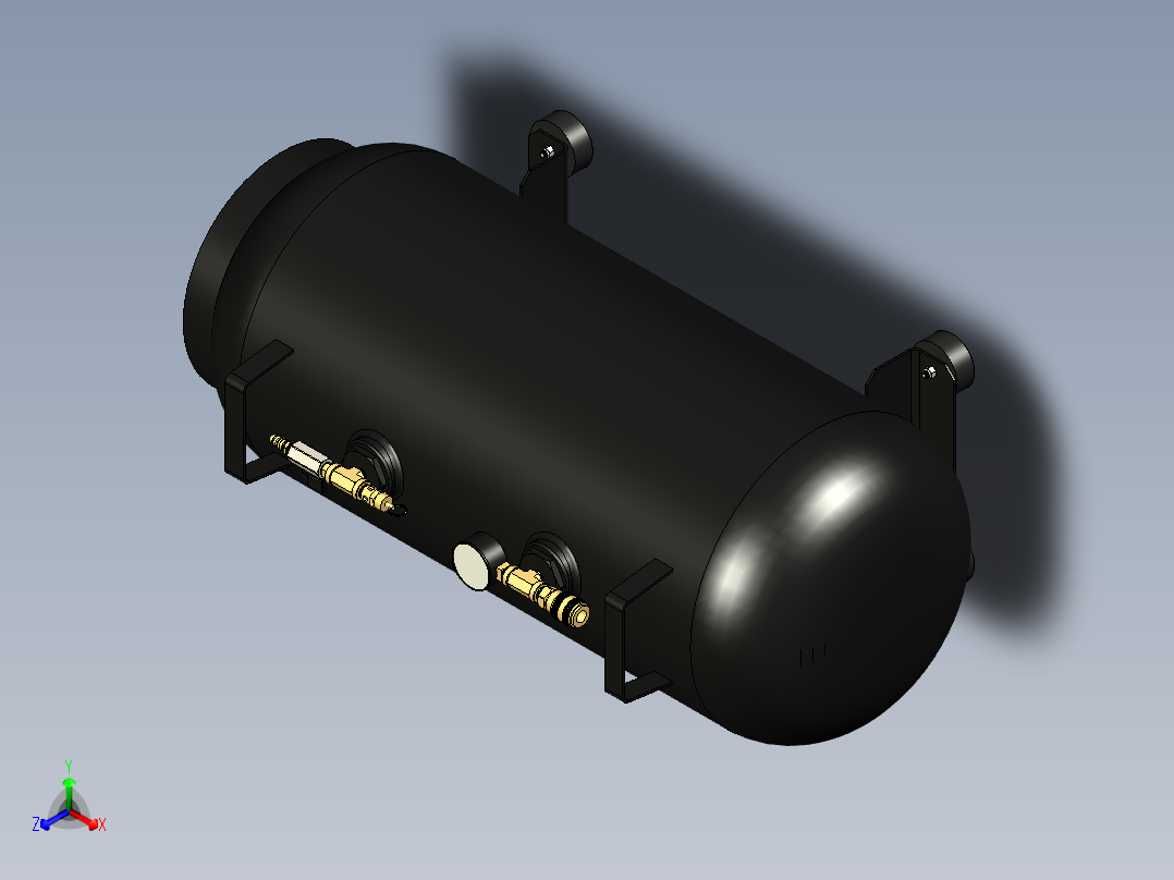 工业空气IT20ASME储气罐正等轴测图