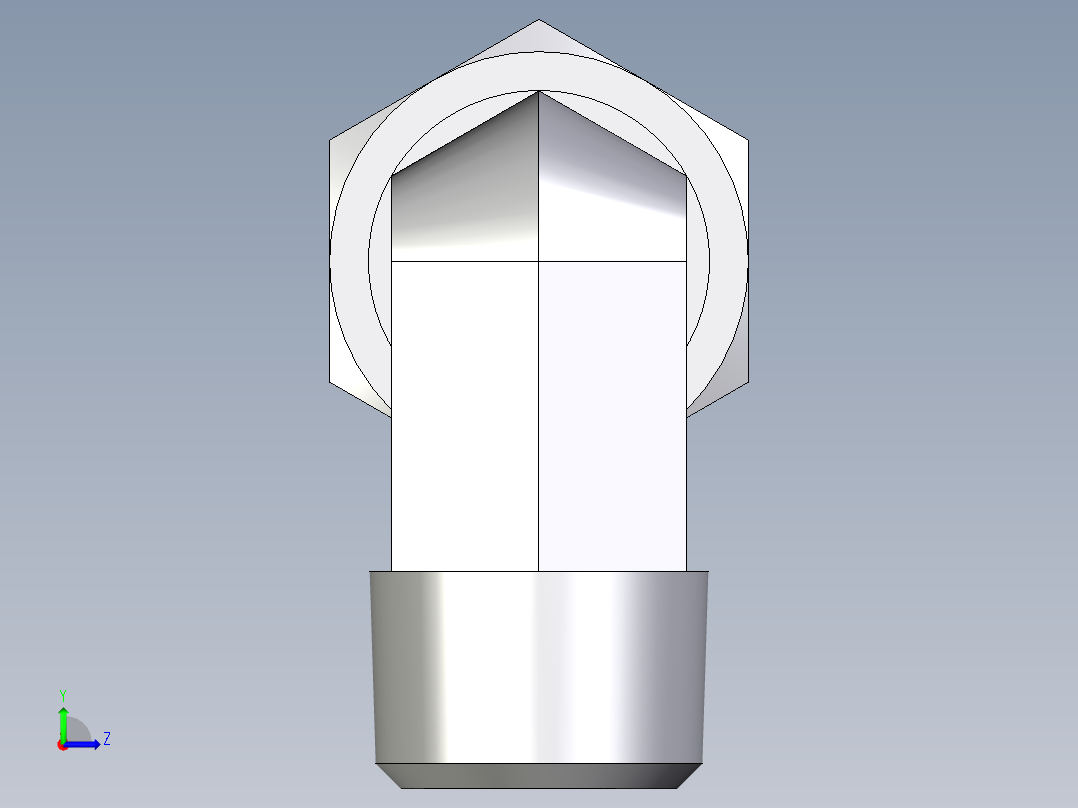 卡套式工业通用硬管接头EO_Male_stud_elbow_WE15LR71左视图