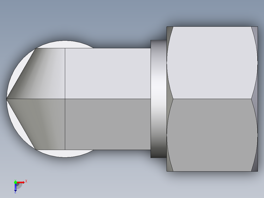 卡套式工业通用硬管接头EO_Male_stud_elbow_WE15LR71俯视图