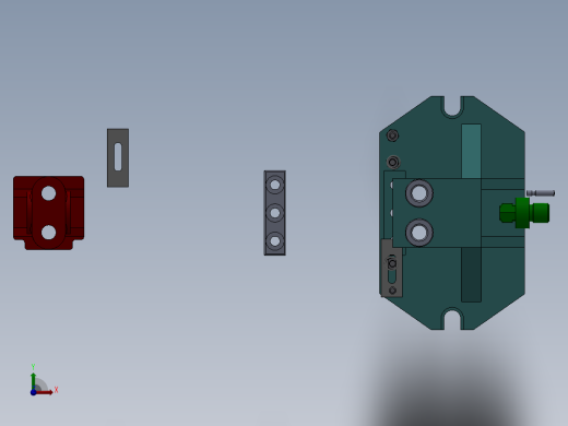 摇臂轴座加工工艺及钻2-Φ10.5孔夹具设计【含三维SolidWorks】前视缩略图