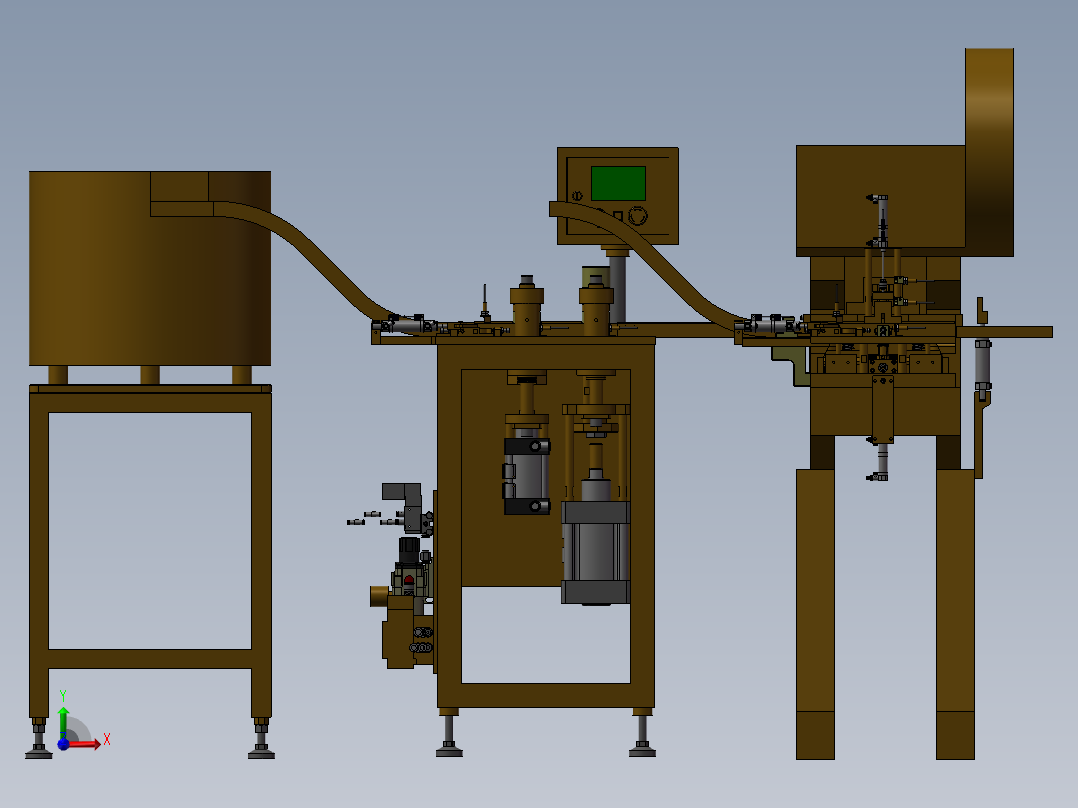 微电机RE260机壳自动冲压成型机前视图