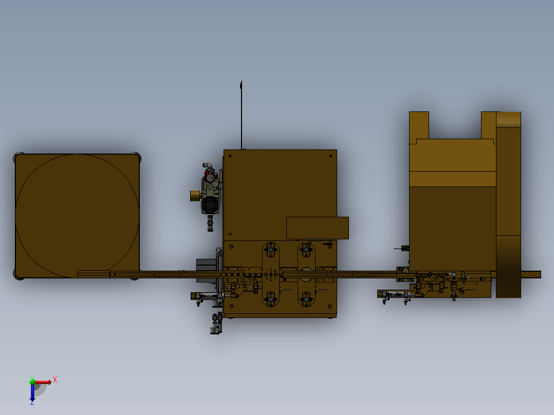 微电机RE260机壳自动冲压成型机俯视图