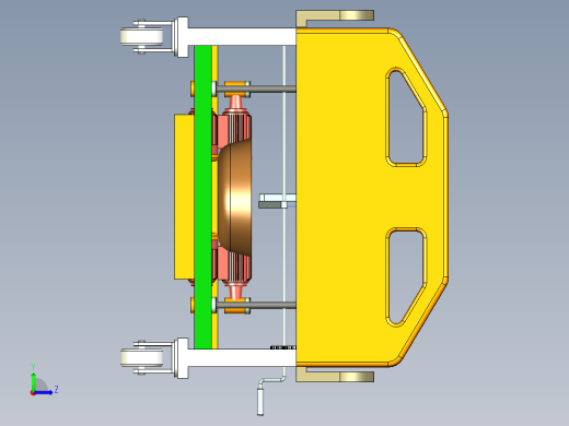 多功能辅助护理床带CAD左视缩略图