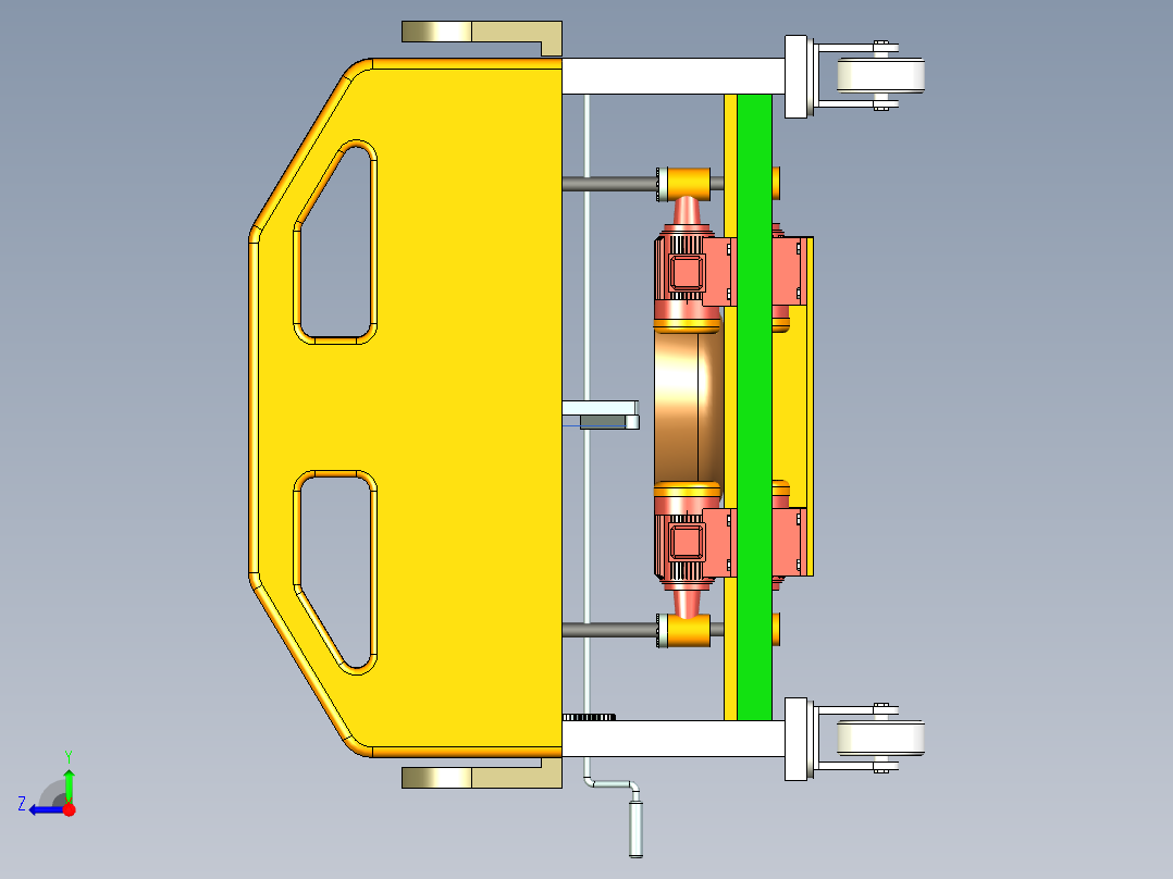 多功能辅助护理床带CAD右视图