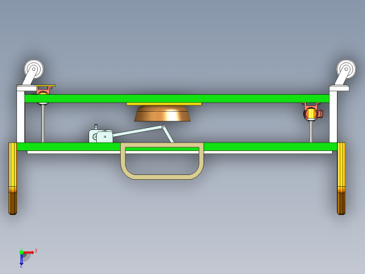 多功能辅助护理床带CAD俯视缩略图