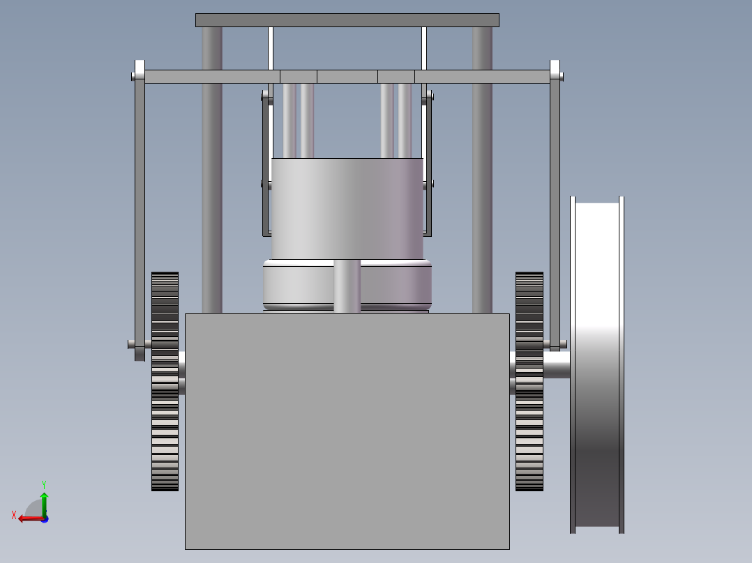 小型蜂窝煤制作机后视图