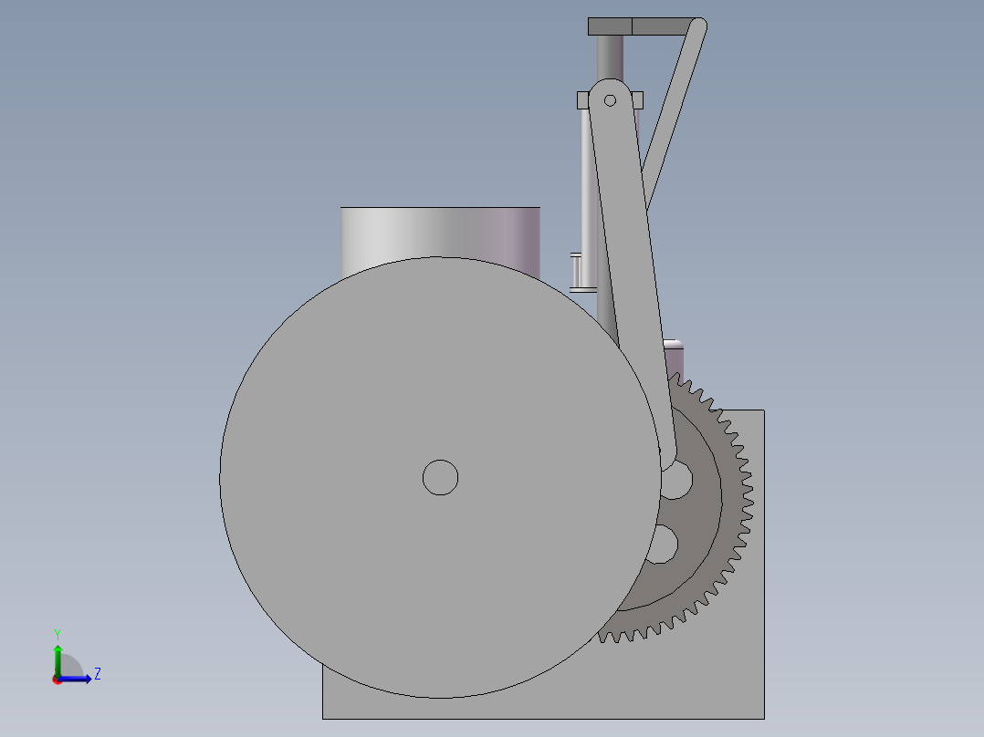 小型蜂窝煤制作机左视图