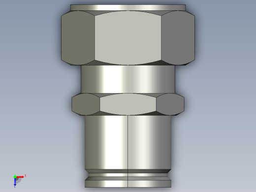 卡套式工业通用硬管接头24-20_trbu-s俯视缩略图