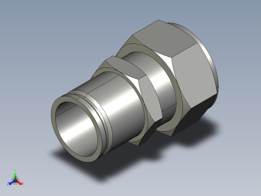 卡套式工业通用硬管接头24-20_trbu-s正等轴测缩略图