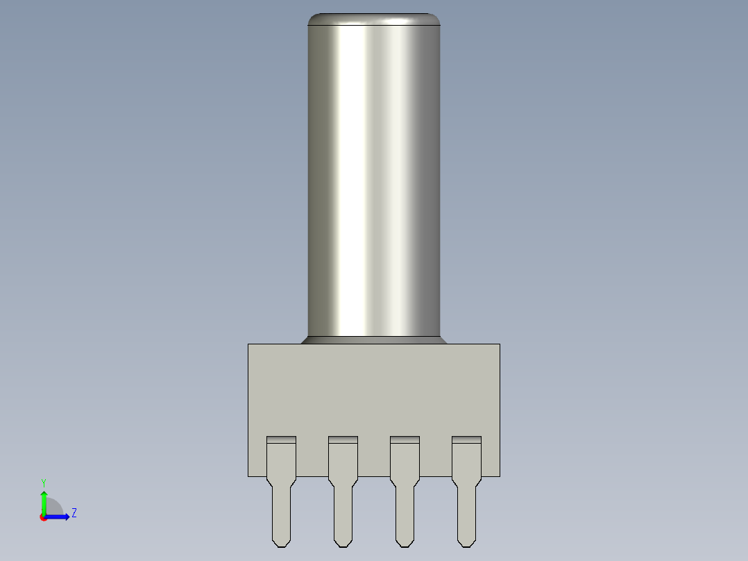 1微压型压力传感器 压力导入口长度13.5mm左视图